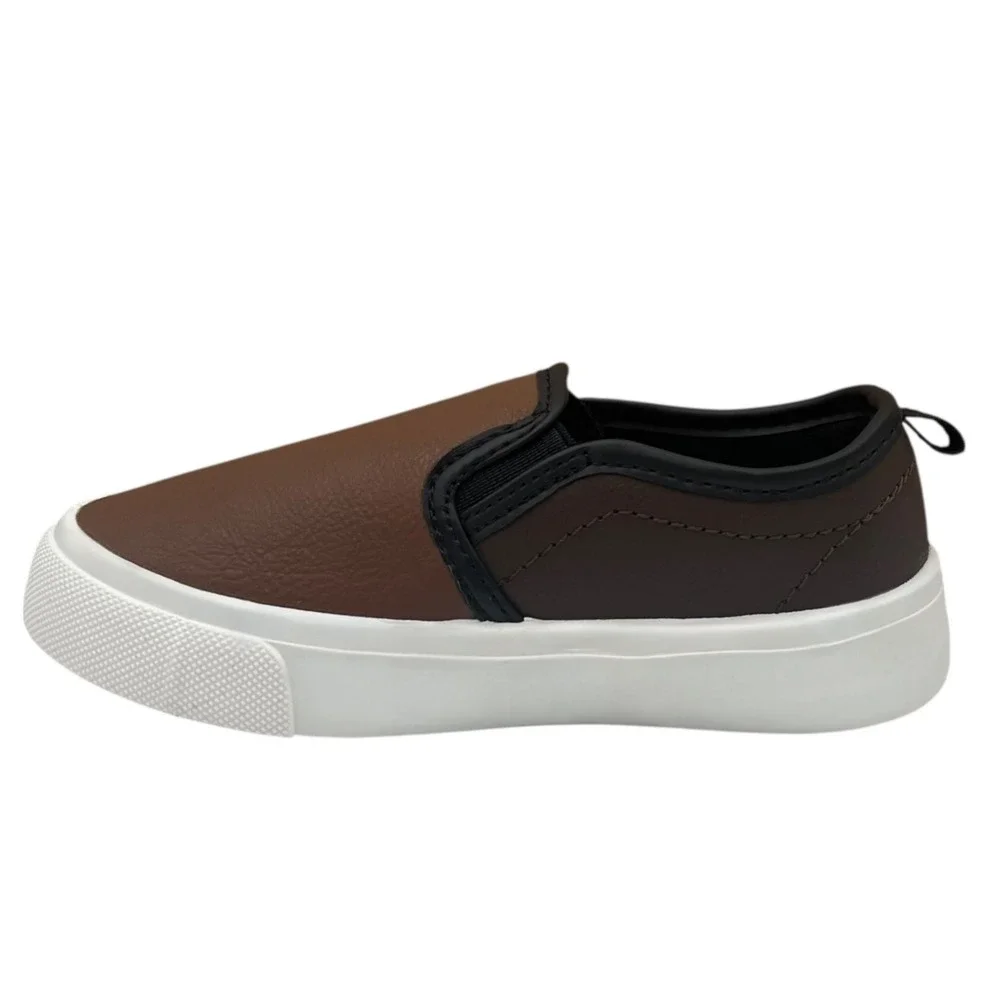 Carters Penny Toddler Boys Slip-On Casual Sneakers Size 9 Brown Black White